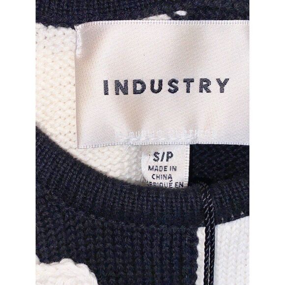 Industry Cotton Flowered Vest Black and Ivory Vest Size Small - Picture 4 of 6